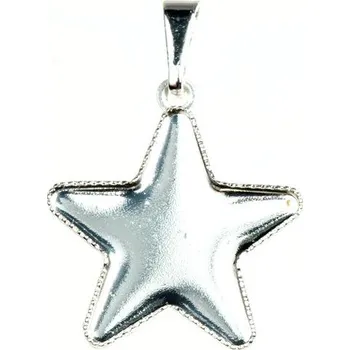 Přívěsek Crystal-ZONE Přívěsek Star 19mm ag clear