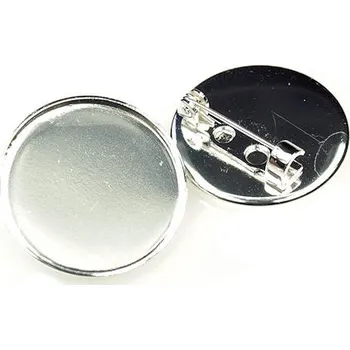 Brož Crystal-ZONE Brož Kruh 25mm ag clear