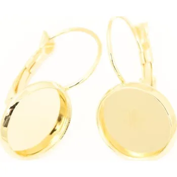 Náušnice Crystal-ZONE Náušnice kruh 12mm chirurgická ocel gold plating 24kt