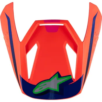 Helma na motorku ALPINESTARS kšilt pro přilby S-M3 edice HAYDEN DEEGAN oranžová fluo/fialová/růžová/zelená