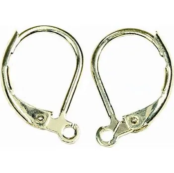 CZ Náušnicový háček zavírací s očkem GP24kt