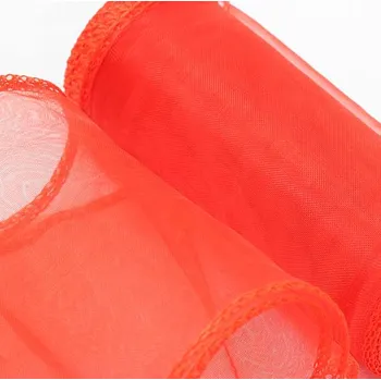 CZ Organza obšitá 12cm/1m červená