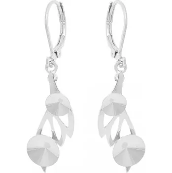 Náušnice Crystal-ZONE Náušnice WING Rivoli 6+8mm rhodium