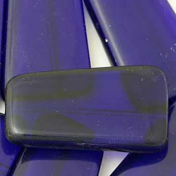 Korálek CZ Korálek mačkaný OBDELNÍK 35/20mm modrá