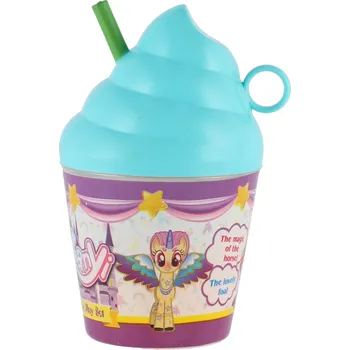 Figurka Teddies Jednorožec česací plast s doplňky v hrníčku zmrzlinka 2 barvy 8x12cm Barvy: modrá