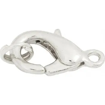 Materiál na výrobu šperku CZ Bižuterní karabinka 12mm Platina 99,9