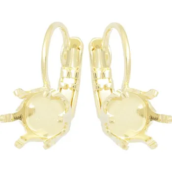 Náušnice Crystal-ZONE Náušnice kids Chaton Diamond ss34 gold plating 24kt