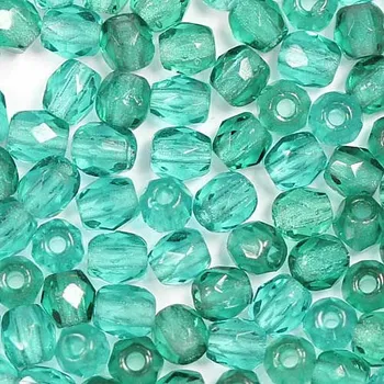 Korálek CZ Korálky broušené 3mm zelená (50ks)