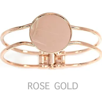 Náramek Crystal-ZONE Náramek crystalROCKS kruh 25mm rose gold