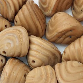 Korálek CZ Korálek mačkaný HNÍZDO 14mm hnědá