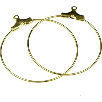 Náušnice CZ Náušnicová kreole kruh 30mm gold plating 24kt