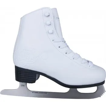 Zimní brusle Dívčí lední brusle Crowned LUXURY JR 28 Bílá