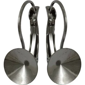 Korálek Crystal-ZONE Náušnice Rivoli 12mm ruthenium