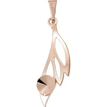 Materiál na výrobu šperku Crystal-ZONE Přívěsek WING Rivoli 6mm rose gold