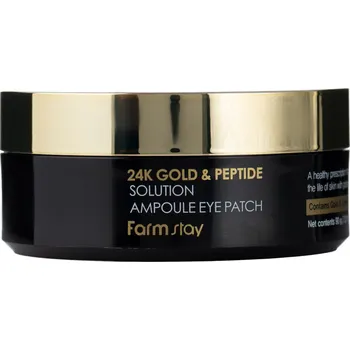 Péče o oční okolí Farmstay 24K Gold & Peptide Solution maska na oči 60 ks