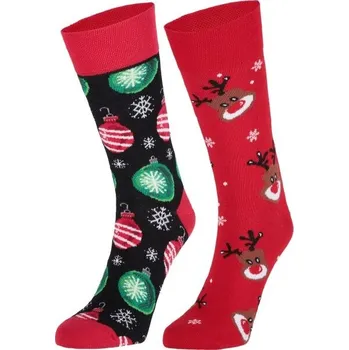Pánské ponožky Vánoční ponožky Lonka CHRISTMAS 39-42 Mix, Červená