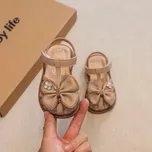 Dívčí páskové sandály Barva: Růžová, Velikost: 22