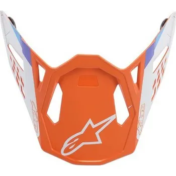 Motodoplněk ALPINESTARS kšilt pro přilby SUPERTECH S-M8 CONTACT oranžová/bílá matná
