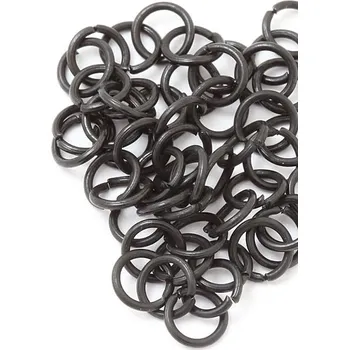 Materiál na výrobu šperku Crystal-ZONE Spojovací kroužek 4/0,7mm chirurgická ocel black (10ks)