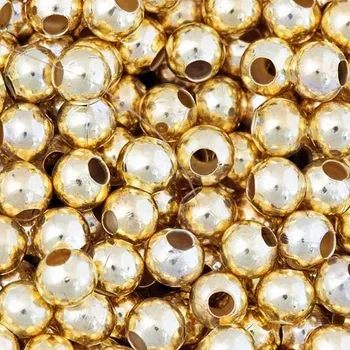 Korálek EU Kulička kovová 5/6mm Zlato