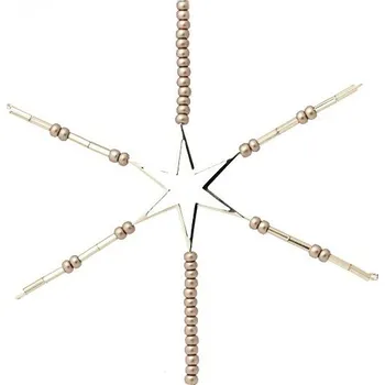 Vánoční dekorace Crystal-ZONE Kostra na vánoční hvězdu STAR 130mm Platina