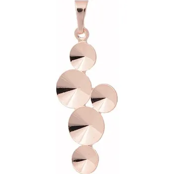 Materiál na výrobu šperku Crystal-ZONE Přívěsek VÍNO Rivoli 8+6mm rose gold