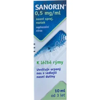 Nosní sprej Sanorin 0.5mg/ml nas.spr.sol.1x10ml