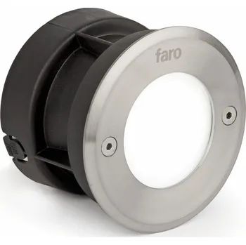 Venkovní osvětlení FARO LED 18 R zapuštěné svítidlo do zdi kruhové, nerez, 3000K - FARO FARO 71498N