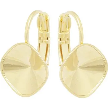 Náušnice Crystal-ZONE Náušnice KIDS Square 10mm gold plating 24kt