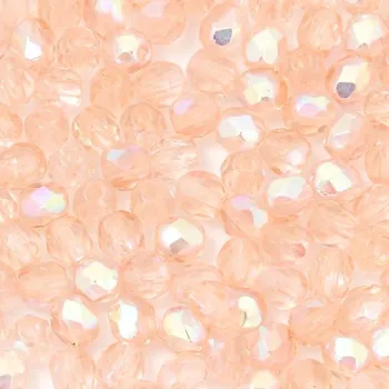Korálek CZ Korálky broušené 4mm světle růžová AB 70110 (50ks)