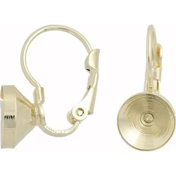 Náušnice Crystal-ZONE Náušnice Chaton KIDS ss39 gold plating 24kt