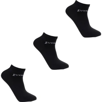 Dámské ponožky Everlast 3 Pack Trainer Socks Ladies Black Ladies 4-8