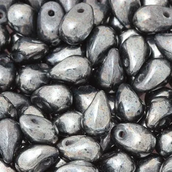 Korálek CZ Korálek mačkaný KAPKA 6/4mm hematit