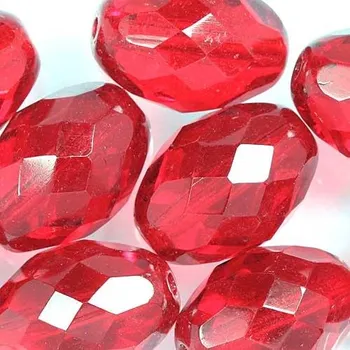 Korálek CZ Korálek broušený OLIVA 16/12mm červená