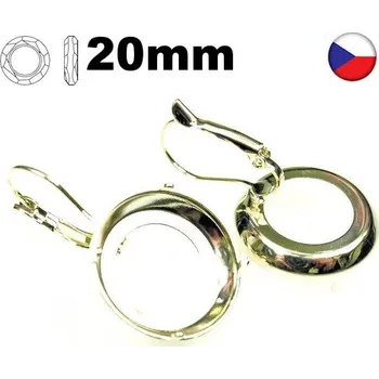 Náušnice Crystal-ZONE Náušnice Cosmic Ring 20mm krapny gold plating 24kt