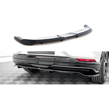 Nárazník Maxton Design středový spoiler pod zadní nárazník s žebrováním pro Ford Mustang Mach-E Mk1, plast ABS bez povrchové úpravy SLEVA 5%