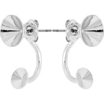 Náušnice Crystal-ZONE Náušnice DOUBLE Chaton light 8mm/rivoli 6mm rhodium