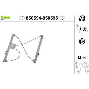 Stahovačka okna Zvedací zařízení oken VALEO 850594