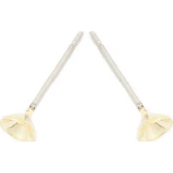 Materiál na výrobu šperku Crystal-ZONE Náušnicový trn miska 4mm chirurgická ocel gold plating 24kt