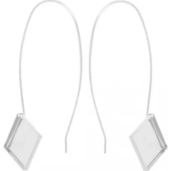 Náušnice Crystal-ZONE Náušnice BIG Chessboard 8mm rhodium