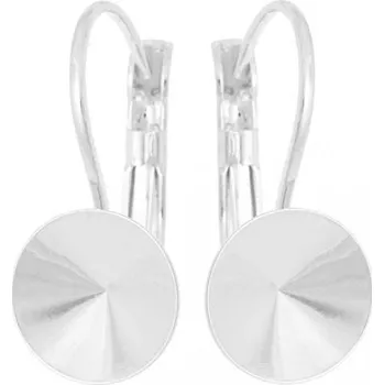 Korálek Crystal-ZONE Náušnice Rivoli 12mm ag+clear