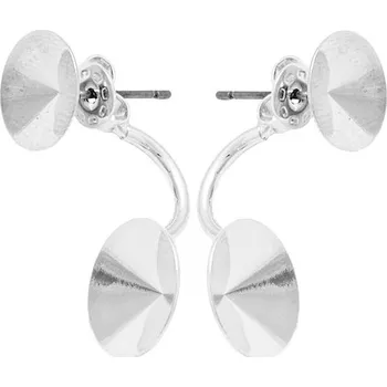Náušnice Crystal-ZONE Náušnice DOUBLE Rivoli 10mm/Rivoli 12mm rhodium