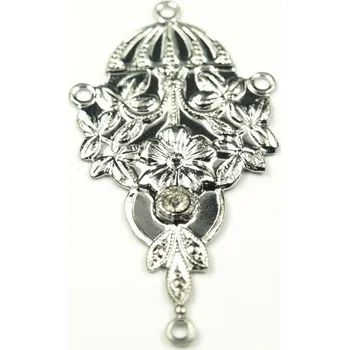 Materiál na výrobu šperku CZ Filigrán s kamínkem platina