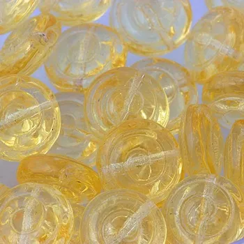 Korálek CZ Korálek mačkaný ŠNEK 13mm žlutá