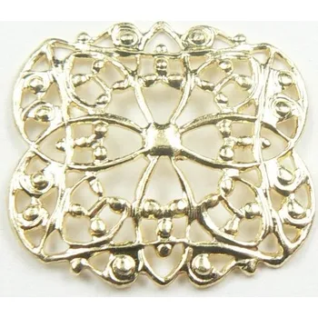 Materiál na výrobu šperku CZ Filigrán 17mm zlato