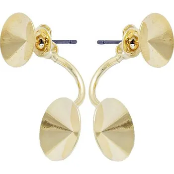 Náušnice Crystal-ZONE Náušnice DOUBLE Rivoli 10mm/Rivoli 12mm gold plating 24kt