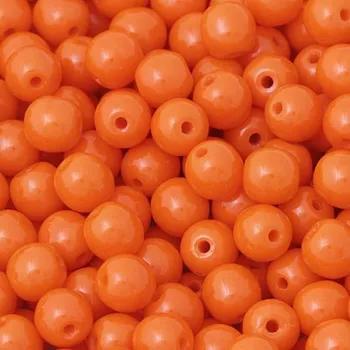 Korálek CZ Korálek mačkaný KULIČKA 4mm oranžová