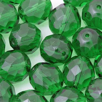 Korálek CZ Korálky broušené 12mm emerald (8ks)