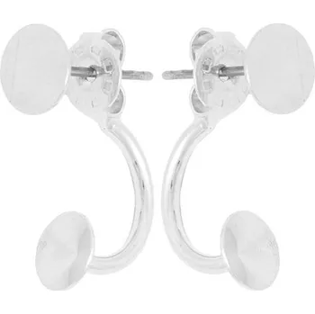 Náušnice Crystal-ZONE Náušnice DOUBLE Heart 10mm/rivoli 6mm rhodium