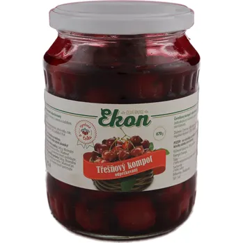 Ekon Třešňový kompot odpeckovaný 670g